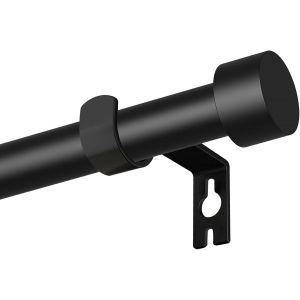 Sjzg-Noir Tringle &Agrave; Rideaux, 16mm Barre &Agrave; Rideaux 63-183cm, T&eacute;lescopique Avec Embouts D&eacute;coratifs Et Supports Pour Chambre &Agrave; Coucher, Salon - Neuf