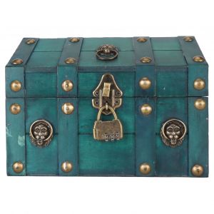 Boite De Rangement En Bois De Grande Capacite, Decorative, Style Vintage, Avec Verrouillage Par Mot De Passe, Pour Bijoux Et Cadeaux - Neuf