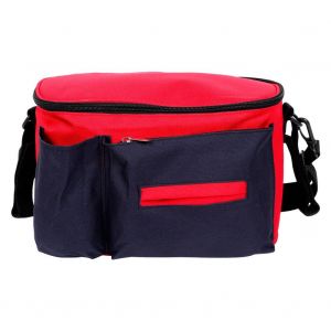Sac A Bandouliere Multifonction Etanche Pour Poussette, Sac De Rangement Suspendu (Exterieur Bleu, Interieur Rouge) - Neuf
