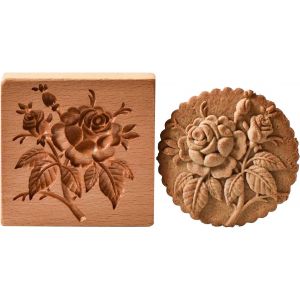 Rongsheng En Bois À L'emporte-Pièce Set, Arbre De Pin De Fleur D'animaux En Forme De Cookie Cutter, Sculpté À La Main Empreinte De Moule, Utilisé Pour La Décoration De Gâteaux - Neuf