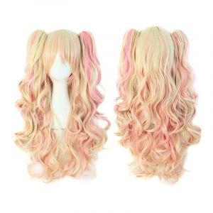 ¿Couleur Orange¿68cm Cosplay Licorne Perruque Longue Frisée Rêveur Mignon Doux Rose Pourpre Bleu Progressive Des Perruques Pour Les Femmes Fille Quotidien Halloween Carnaval - Neuf