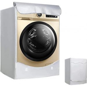 Housse De Machine À Laver, Housse De Protection Solaire Anti-Poussière Avec Fermeture À Glissière, Housse De Machine À Laver Extérieure, Pour Lave-Linge À Chargement Frontal (Xl(60[LAV0729] - Neuf