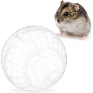 Relaxdays Boule Hamster, Jouet Pour Rongeurs, Accessoire, Souris, Apport En Air Optimal, Plastique, 14 Cm, Transparent - Neuf