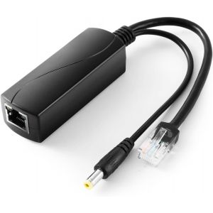 PoE Splitter Gigabit 36W 12V/3A,Prise DC 5.5*2.1mm,Conversion PoE en Sortie DC 12V/3A,Ethernet Gigabit Conforme &agrave; la Norme IEEE802.3bt,plug and play (PS5712BG) - Neuf