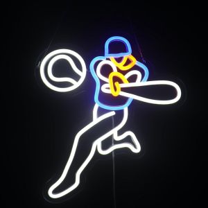 Panneau N&eacute;on De Baseball, D&eacute;coration Lumineuse Led Pour Club De Baseball, D&eacute;coration Murale De Salle De Jeux, Cadeaux De No&euml;l Et D'anniversaire - Neuf