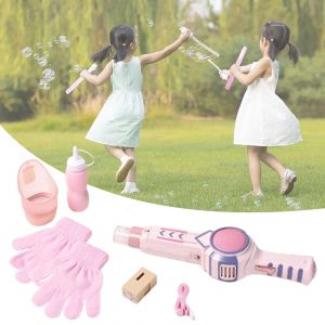1 Ensemble Bulle Baguette Jouet Allumer Rechargeable Adorable Faire Du Son Musique Led Machine &Agrave; Bulles F&ecirc;te Accessories_Pink - Neuf