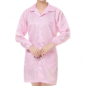 Vetements de travail antistatiques et anti-poussiere pour atelier (rose, taille M) - Neuf