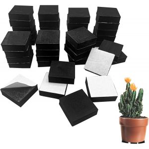 ERYI-40 Pièces Pied Pot De Fleur Invisible Pour Jardin, Carré Antidérapant Pied En Eva De Pot Pour Surélever Les Plantes Intérieur Et Extérieur, Auto-Adhésif Pied Pots De Plantes - Neuf