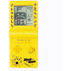 Mdy-Rétro Bloquer La Console De Jeu Plusieurs Jeux Niveau/Vitesse Réglable Console Portable Jeu De Briques/Courses/Bataille De Chars Jouets Électroniques Enfants/Amis/Cadeaux De Vacances (Yellow) - Neuf