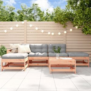 Prolenta Premium - Salon De Jardin 6 Pcs Avec Coussins Bois Massif Douglas - Neuf