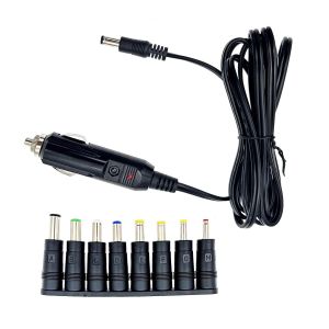 Dc 12 V 5 A C&acirc;ble De Charge Allume-Cigare De Voiture, Adaptateur D'Extension De Chargeur De Voiture, Cordon D'Alimentation 5.5 X 2.1 Mm Avec 8 Fiches De Connecteur Pour Haut-Parleur, Lecteur Dvd - Neuf