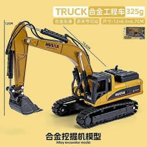 1/50 Scale Diecast Alloy Excavator Toy Car For Kids Boys Engineering Truck Toys Forklift Crane Dump Truck Children's Toys Gift-excavatrice 7710-1 - Neuf