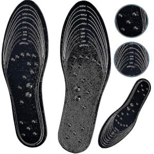 Semelles Magn&eacute;tiques Cuir V&eacute;ritable Effet D'acupression R&eacute;flexologie Semelles De Soutien De La Vo&ucirc;te Plantaire Pour Hommes Femmes - Neuf