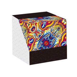 Cube magique 3D &agrave; motif de flammes, jouet &agrave; fidget - Neuf