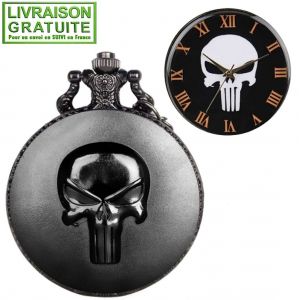 Montre Gousset The Punisher Frank Castle T&ecirc;te De Mort (R&eacute;f 2) - Neuf