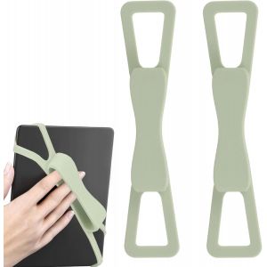 JGD-2pcs Dragonnes pour Kindle, Support de Tablette Confortable avec Poign&eacute;e &Eacute;lastique Anti-Chute pour Tablette Kindle Paperwhite 12-20 cm E-Book T&eacute;l&eacute;phone Oasis Kobo (Vert) - Neuf