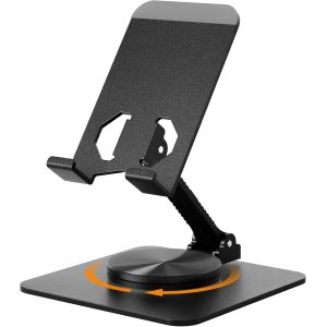MEVRONISSHOP-Support T&eacute;l&eacute;phone Bureau Rotation &agrave; Clic 360&deg;, R&eacute;glable en Hauteur Multi-Angles Porte Telephone, Pliable Telephone Bureau, Universel pour Tous Les T&eacute;l&eacute;phones et Tablettes Phone Holder - Neuf