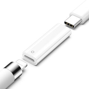 KALANKA-Adaptateur Chargeur USB-C pour Apple Pencil 1e G&eacute;n&eacute;ration, Connecteur Lightn-ing vers USBC,Adaptateur de Charge pour Apple Pen Compatible Bluetooth avec iPad 10e/11e G&eacute;n&eacute;ration A16 2025, Blan - Neuf