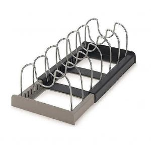 7 séparateurs Pot de cuisine en acier inoxydable Porte-couvercle Organisateur de casserole extensible Type de tiroir Adjustab - Neuf