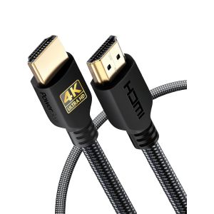 C&acirc;ble Hdmi 4K De 1 M | Paquet De 2, Nylon Tress&eacute; Et Connecteurs Plaqu&eacute;s Or, 4K @ 60Hz, Ultra Hd, 2K, 1080P, Compatibilit&eacute; Arc & Cl3 | Pour Ordinateur Portable Et Bien Plus Encore - Neuf