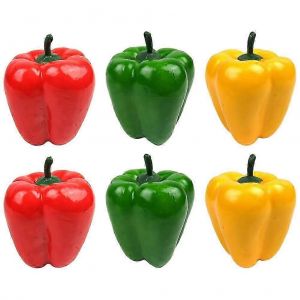 Lot de 6 décorations pour la maison, petits piments artificiels, faux piments, légumes, accessoires photo - Neuf