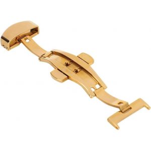 Kal-Boucle Déployante Papillon, Boucle Déployante Avec Boucle, Boucle De Montre En Acier Inoxydable Boucle De Montre Fermoir De Bande Accessoires De Rechange Or(Or 20 Mm) - Neuf