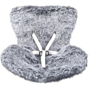 KALANKA-Siège Auto pour Poupées, Coussin Doux Peluche Moelleuse Clip Grille Aération Canapé Décoratif Décor Bureau Exposer Poupées Accessoires Voiture pour Collectionneurs (Gris Régulier) - Neuf