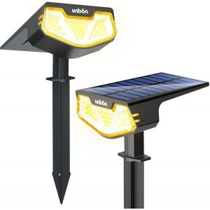 Sansh-Spot Solaire Exterieur, Lot De 2 Lampe Solaire Exterieur Jardin Puissante, Lumiere Solaire Exterieur Avec 3 Modes, Éclairage Exterieur Solaire Étanche Ip65 Pour Jardin Allée Chemin Blanc Chaud - Neuf