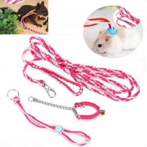 Harnais R&eacute;glable Corde Laisse Rat Souris Hamster - Neuf