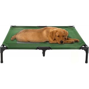 Lit Surélevé Portable De Style Berceau Avec Pieds Antidérapants, 62,2 X 47 X 17,8 Cm Pour Chiens, Chats Et Petits Animaux De Compagnie, Utilisation En Intérieur/Extérieur (Gris) - Neuf