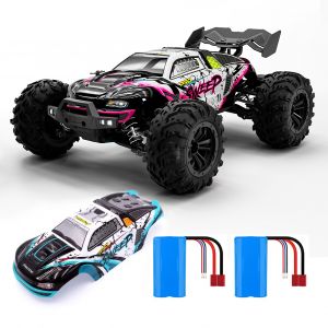 Voiture RC Norkbeng 1:16 Monster Truck 4x4 Tout-Terrain, 2.4Ghz 40KM/h, 2 Batteries Rechargeables, Carrosserie Verte Incluse, Cadeau pour Passionn&eacute;s - Neuf
