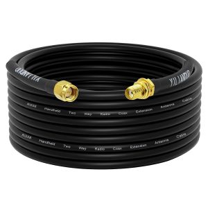 C&acirc;ble d'Extension SMA RG58 15M/49.21ft SMA M&acirc;le &agrave; Femelle Faible Perte Coaxial 50Ohm pour Routeur 4G LTE Gateway Modem Ham Radio SDR USB Dongle Receiver - Neuf