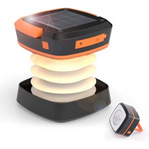 Solaire Lanterne De Camping Pliable, Rechargeable Solaire De Camping Léger, Portable Usb Led Lampe Solaire Ip54 Imperméable À L'eau Pour La Randonnée Équipement, Chargeur De Téléphone - Neuf