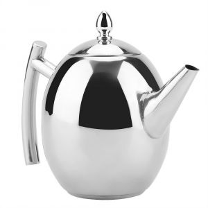 Théière en acier inoxydable de 1 000 ml, bouilloire à thé, café et eau, avec récipient amovible - Neuf