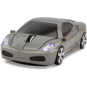 Souris optique sans fil pour ordinateur portable FLL 2,4 GHz Motif voiture de sport Dor&eacute; - Neuf