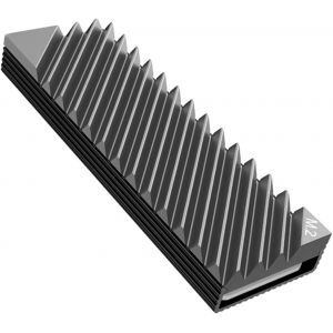 M.2 2280 Refroidisseur Ssd En Aluminium M.2 Avec Tampon Thermique En Silicone Pour Pc/Ps5 (Gris) - Neuf