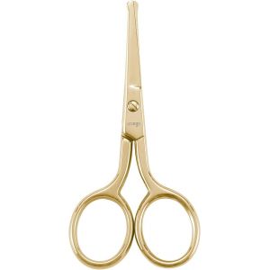 Ciseaux Professionnels Pour Poils De Nez &iquest; Lame Droite En Acier Inoxydable, Pointe De S&eacute;curit&eacute; Arrondie, &Eacute;tui Portable &iquest; Coupez Les Poils D'oreille, La Barbe, Les Poils Du Corps, Pour Homme Et - Neuf