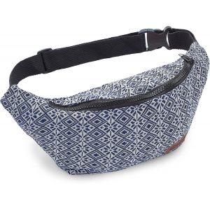 SJZG-Leon Sac Banane, Sac Banane, 100 % Coton, Sac Banane Belly Belt Moon Bag Bumbag Boho Hippie Tribal Pour Homme Et Femme, Gt Bleu Losange, Taille Unique, Sac Banane &Agrave; Bandouli&egrave;re - Neuf