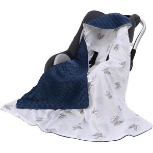 Ulteronixshop-Lat Couverture Enveloppante Si&egrave;ge B&eacute;b&eacute; 90x90 Cm - Nid D'ange Pour Nouveau-N&eacute; Poussette Si&egrave;ge Auto (Dinosaure) - Neuf