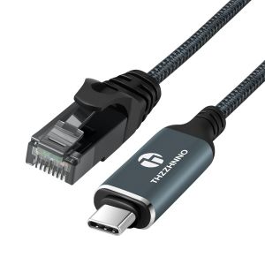 Câble Adaptateur Usb C Vers Ethernet 3M, Type C Vers Rj45 Lan Gigabit, Directement Connecté, Compatible Thunderbolt 3/4 Pour Macbook Pro/Air, Ipad Pro, Iphone 15, Galaxy S24[BLE7110164] - Neuf