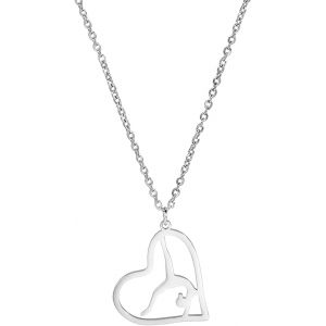 Kal-Collier À Breloques De Gymnastique Pour Femme En Acier Inoxydable Élégant Avec Pendentif En Forme De Gymnaste - Neuf