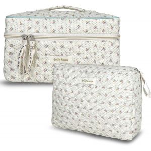 MAA-Trousse de Toilette Femme Voyage,Trousse Maquillage,Matelassée Trousse Toilette XL,Pochette Maquillage Grande Capacité Voyage Motif Floral pour Femme Fille - Neuf