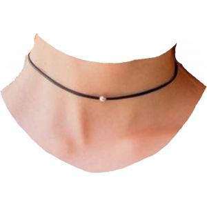 Boho Collier Ras Du Cou En Cuir Court En Daim Noir Velours Collier Chaîne Vintage Minimaliste Chaîne Collier Bijoux Pour Femmes Et Filles (Perle D'or) - Neuf