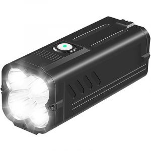 Lampe De Poche Led M20 Ultra Puissante De 6000 Lumens, Lampe De Poche Tactique Rechargeable Étanche Ip44, 6 Modes Pour Le Camping, La Randonnée Et Les Urgences (Batterie Intégrée De 10400 Mah) - Neuf