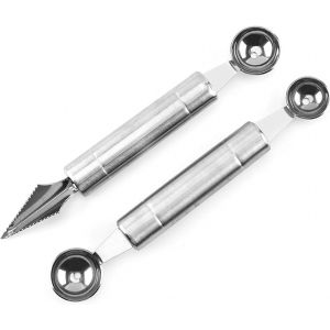 Oayew-Lot De 2 Cuill&egrave;res &Agrave; Melon Fruit Carving Tools Emporte-Pi&egrave;ces Pour Melon Fruit Salad Cutter Cuill&egrave;re &Agrave; Fruits Cuill&egrave;re De Cuisine Multifonction - Neuf