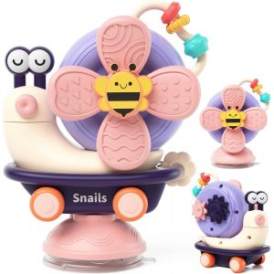 JGD-Jouet Baby Ventouse pour Chaise Haute, Eveil Jouet Bebe 6 Mois, Jeux Montessori Sensoriel Bebe 1 an, Cadeau Enfant Fille et Gar&ccedil;on 7 8 9 10 11 12 Mois - Neuf