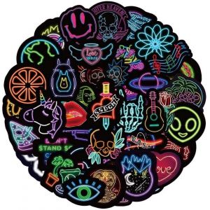 Pack d'autocollants Kermit the Neo - 50 autocollants en vinyle imperm&eacute;ables uniques pour la personnalisation et les cadeaux - Neuf