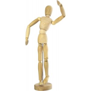 MEVRONISSHOP-Mannequin articul&eacute; Flexible en Bois de buxus 20 cm - Neuf