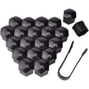 MEVRONISSHOP-Cache Ecrou, Cache Boulon, Boulon Ecrou Couvre, 20 Pi&egrave;ces Capuchons D'&eacute;crou de Roue, Capuchons Protection Hexagonal pour &eacute;crous de Roue, avec Outil de Suppression pour Voiturese, 19mm - Neuf