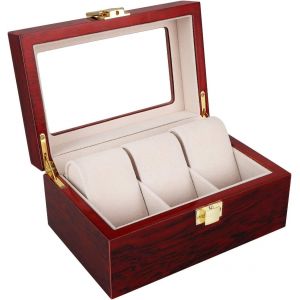 Coffret De Présentation Pour Montres, Bijoux, Avec Serrure, En Bois, Pour Homme Et Femme - Neuf